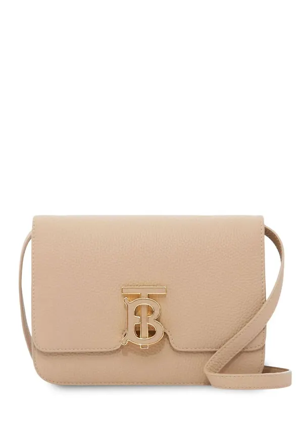 Burberry Elizabeth liten rutig axelväska - Neutral