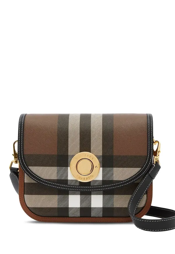 Burberry Elizabeth rutig axelväska - Brun