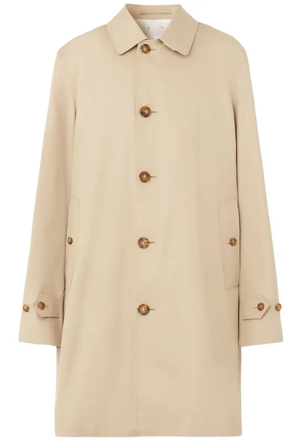 Burberry enkelknäppt kappa med knäppning - Neutral