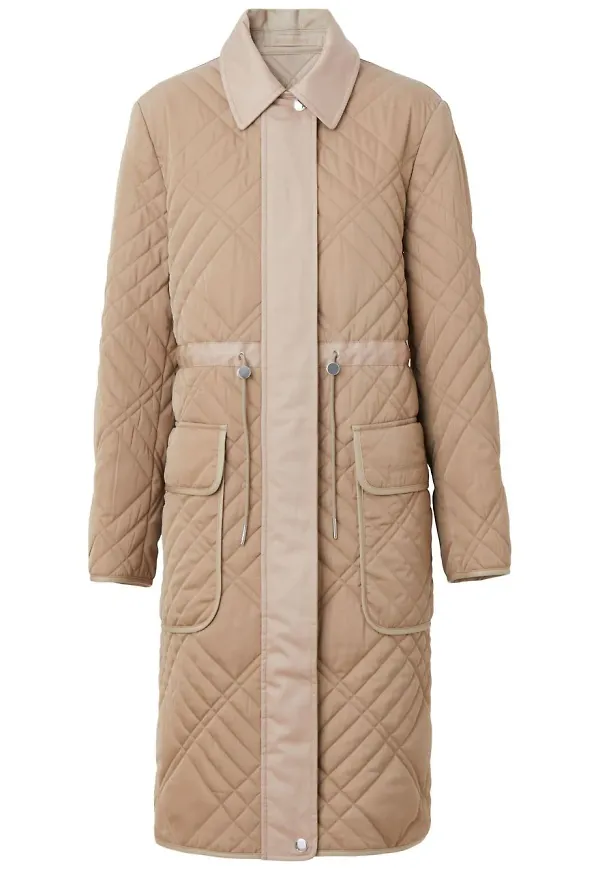 Burberry Exploded rutig quiltad kappa - Brun