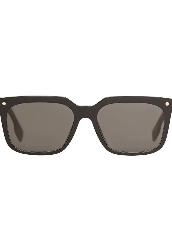 Burberry Eyewear randiga fyrkantiga solglasögon - Svart