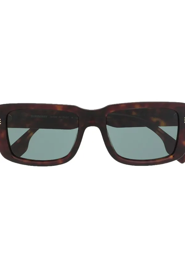 Burberry Eyewear sköldpaddsfärgade fyrkantiga solglasögon - Brun