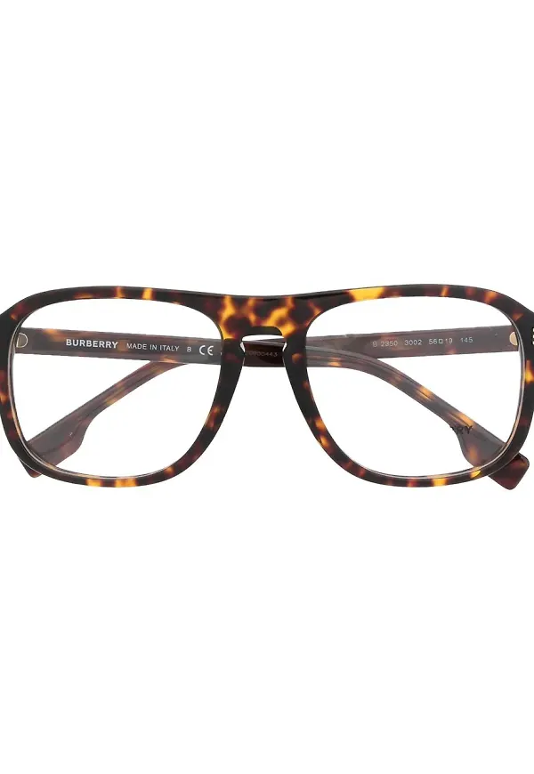 Burberry Eyewear sköldpaddsfärgade fyrkantiga solglasögon - Brun