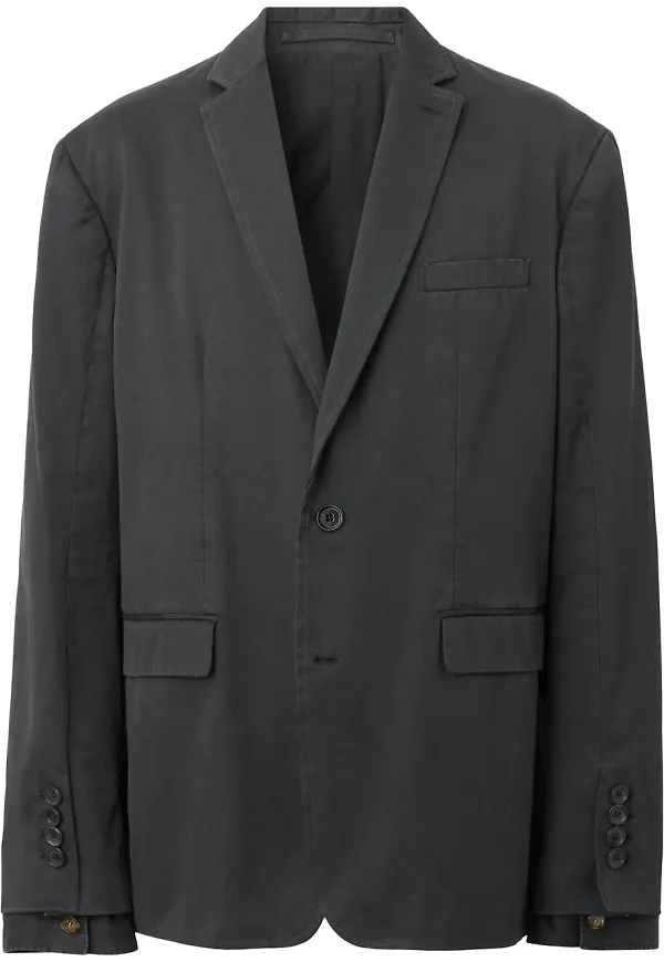 Burberry figursydd enkelknäppt blazer - Grå