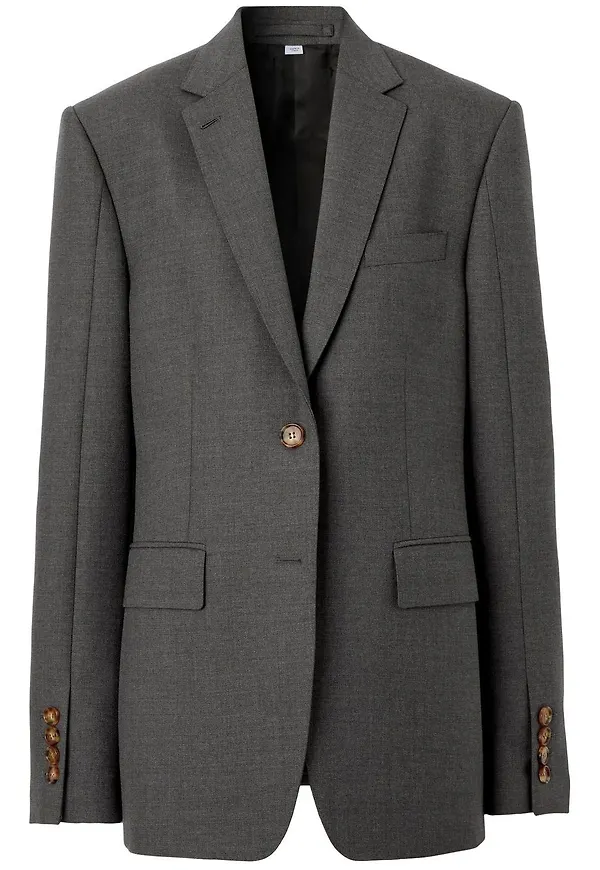 Burberry finblazer i ullblandning - Grå