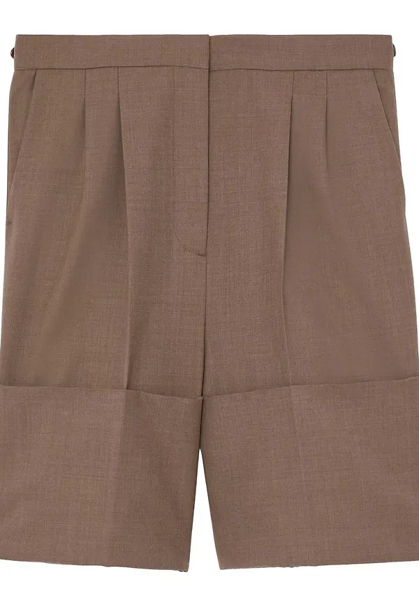 Burberry finshorts med plisserad detalj - Brun