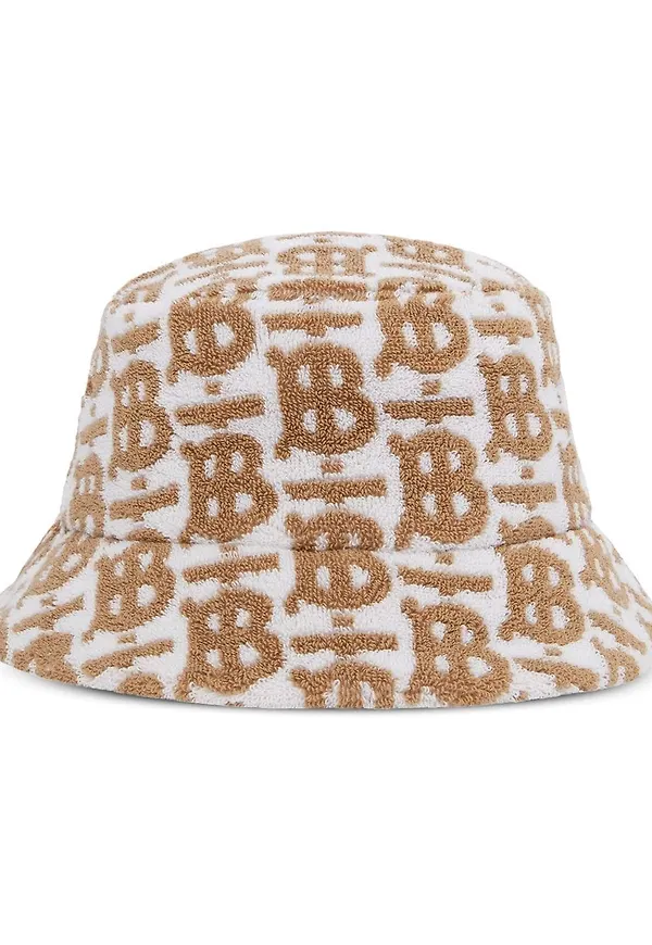 Burberry fiskehatt med monogram - Vit
