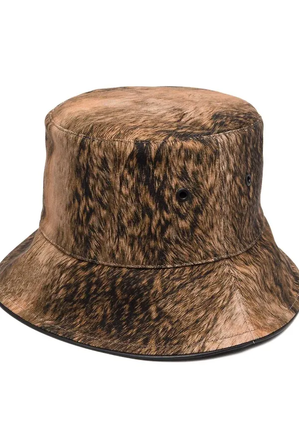 Burberry fiskehatt med pälstryck - Neutral