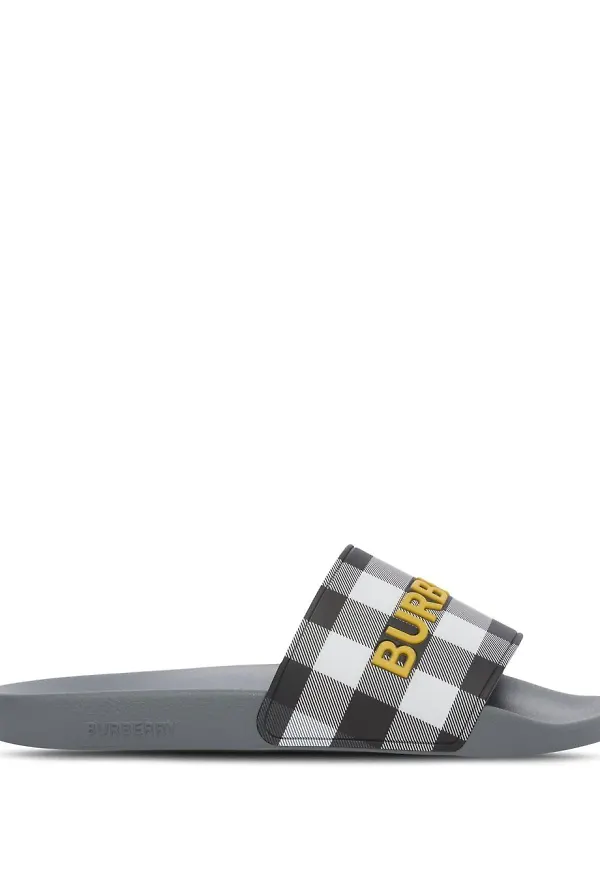 Burberry flipflops med rutig rem - Grå