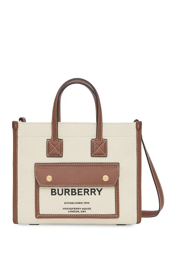 Burberry Freya liten totebag - Neutral