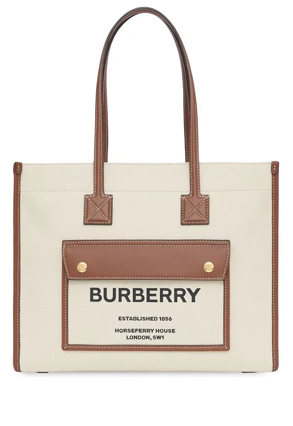 Burberry Freya liten totebag - Neutral