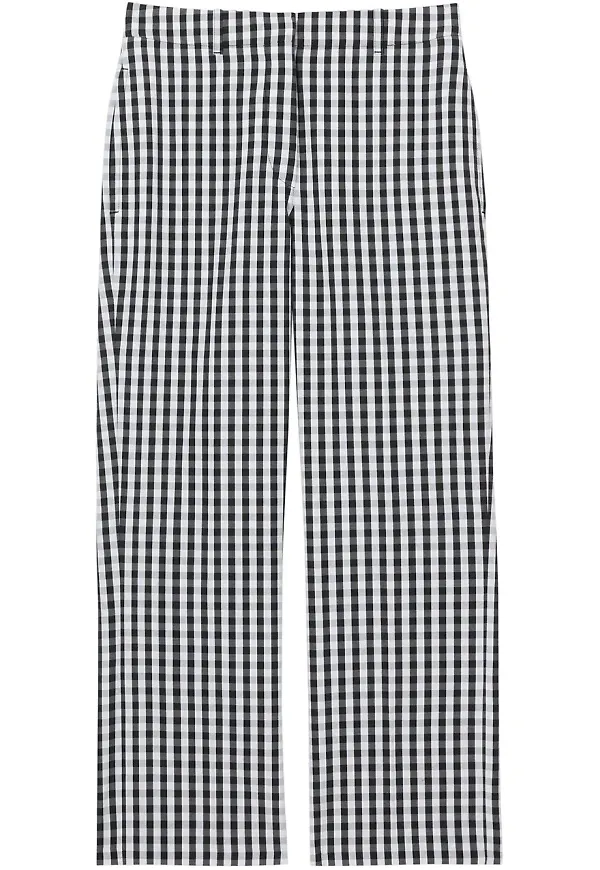 Burberry ginghamrutiga beskurna byxor - Svart