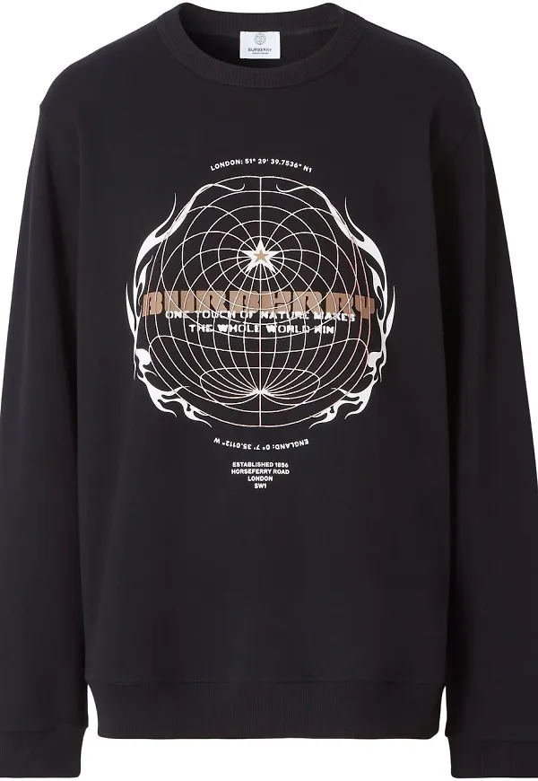 Burberry Globe sweatshirt - Svart