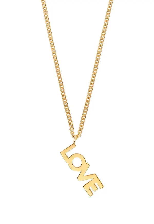Burberry gold-plated logo love necklaces - Guldfärgad