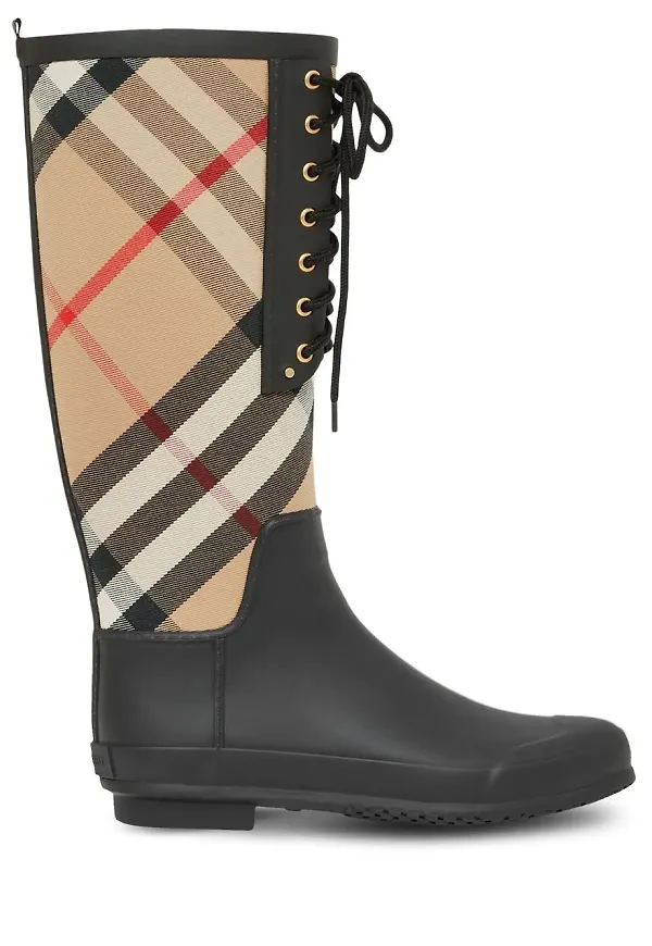 Burberry gummistövlar med panel - Svart