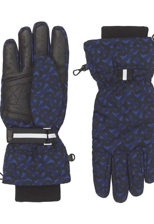 Burberry handskar med monogram - Blå