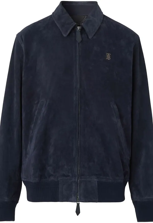 Burberry Harrington skinnjacka med monogram - Blå