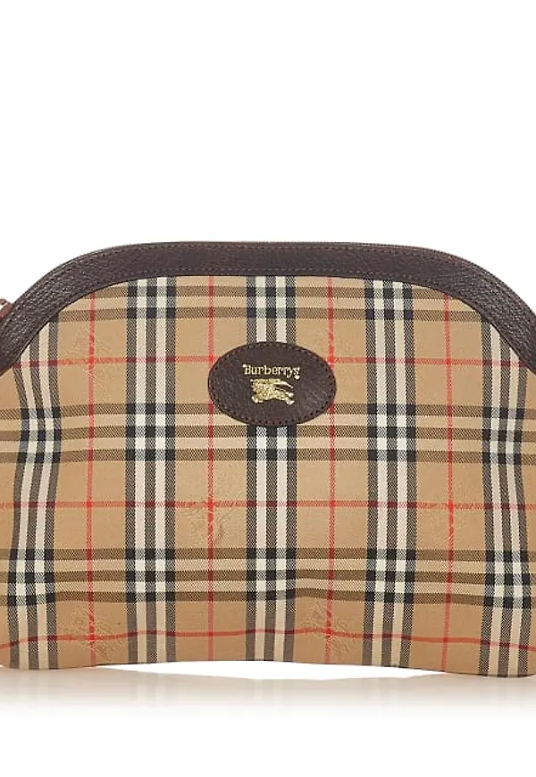Burberry Haymarket Check Canvas Pouch