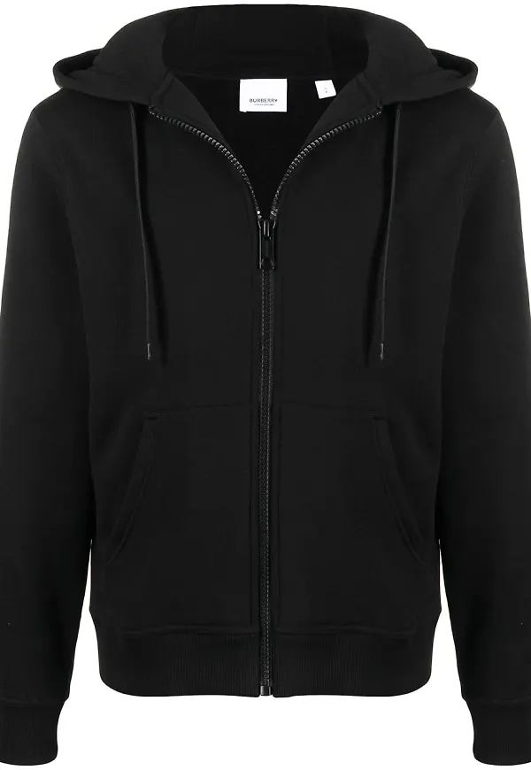 Burberry hoodie med dragkedja - Svart