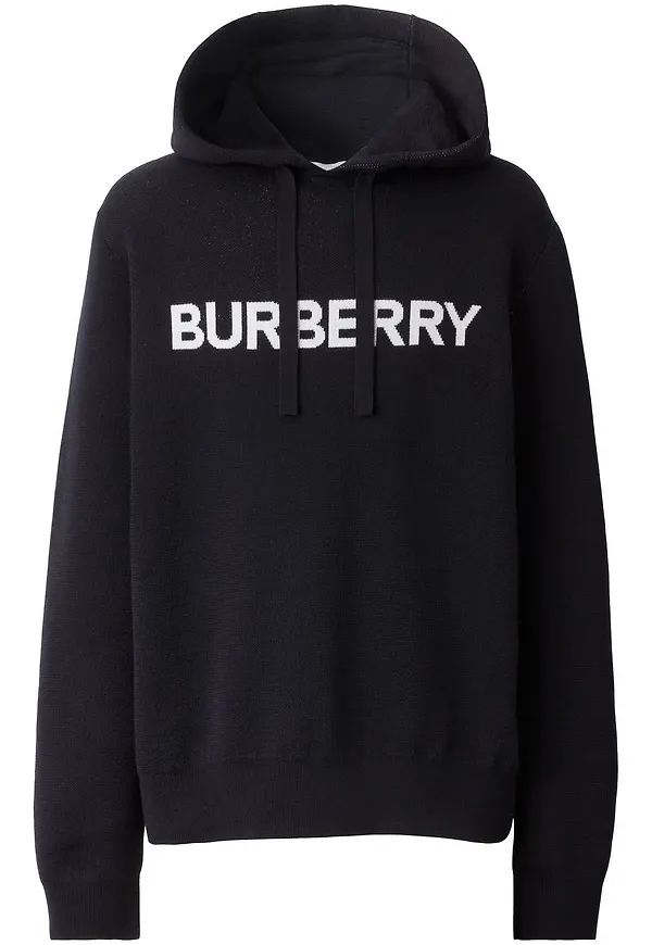 Burberry hoodie med dragsko - Blå