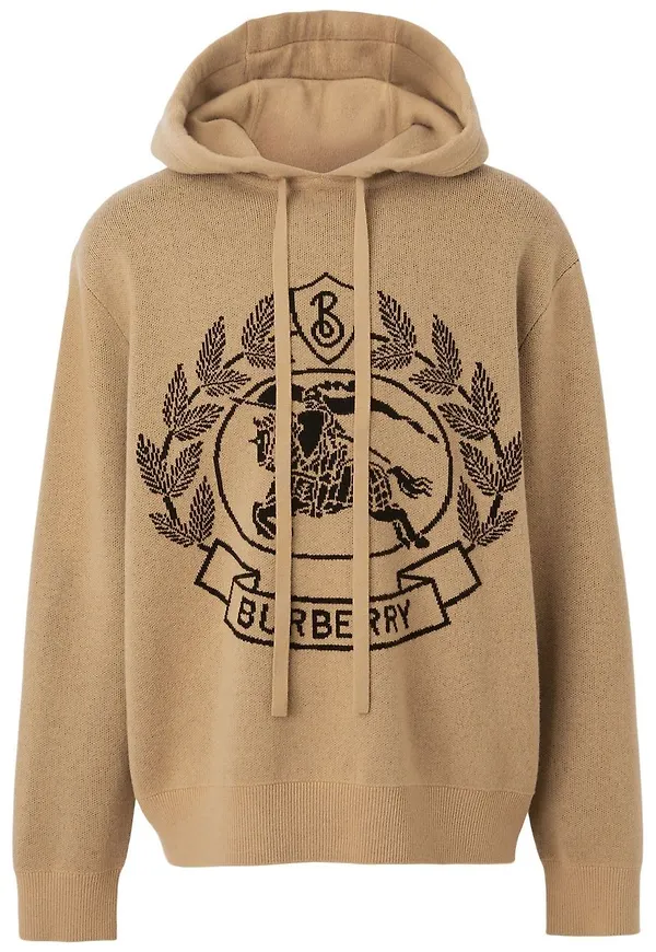 Burberry hoodie med dragsko - Brun