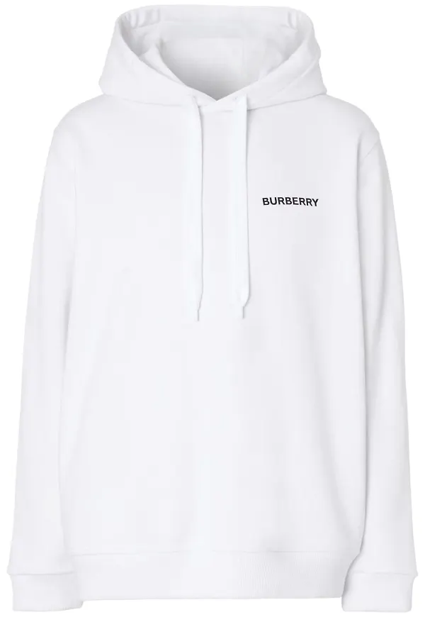 Burberry hoodie med grafiskt tryck - Vit