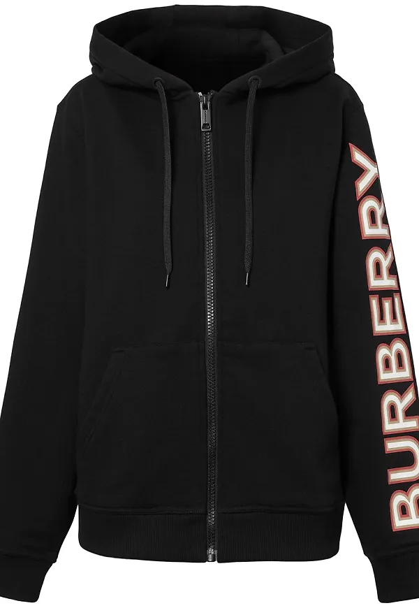 Burberry hoodie med logotyp - Svart