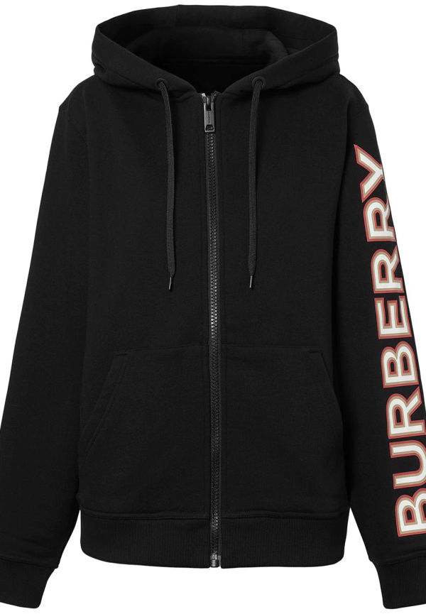 Burberry hoodie med logotyp - Svart