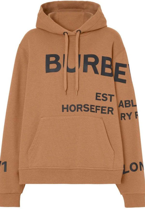 Burberry Horseferry hoodie i oversize-modell - Brun