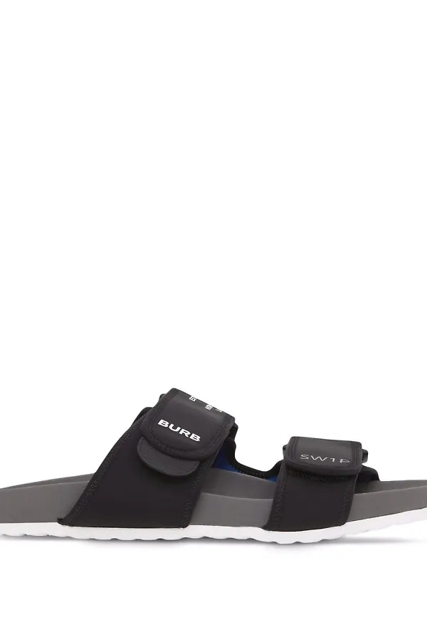 Burberry Horseferry slip on-sandaler - Svart