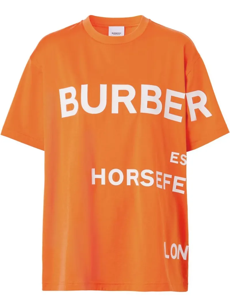 Burberry Horseferry t-shirt i oversize-modell - Orange