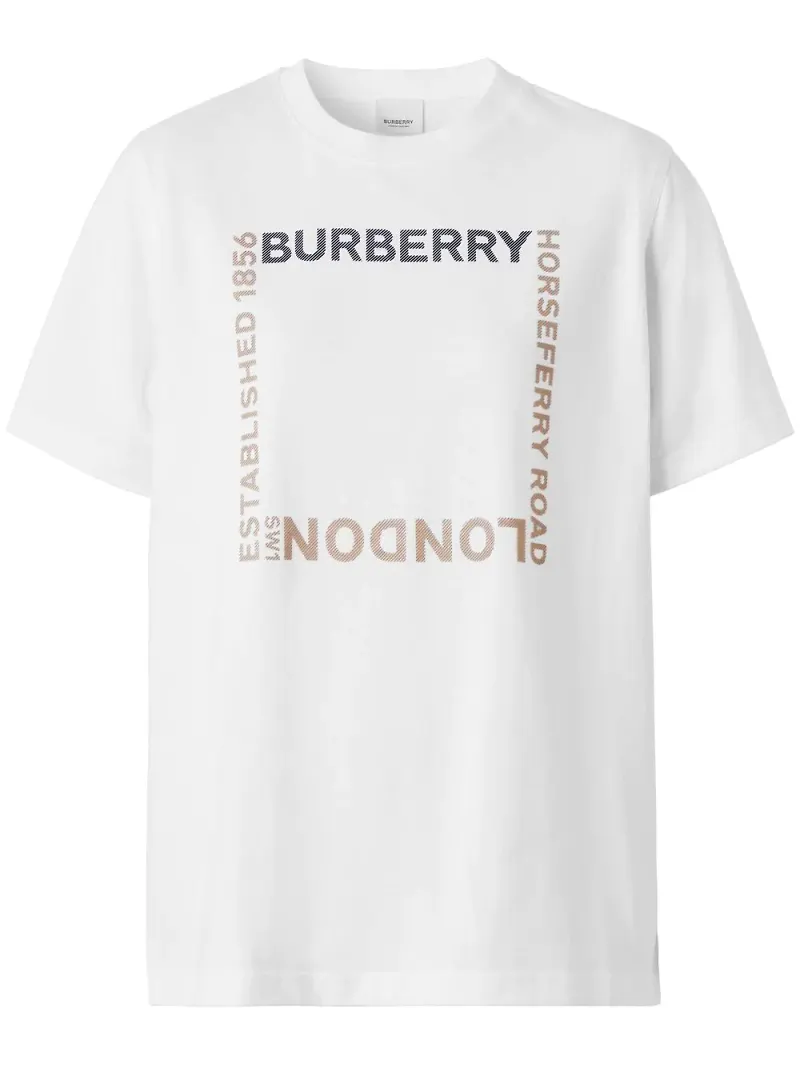 Burberry Horseferry t-shirt med tryck - Vit