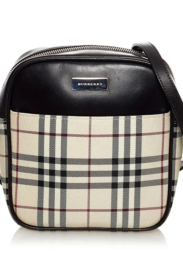 Burberry House Check Canvas Crossbody Bag