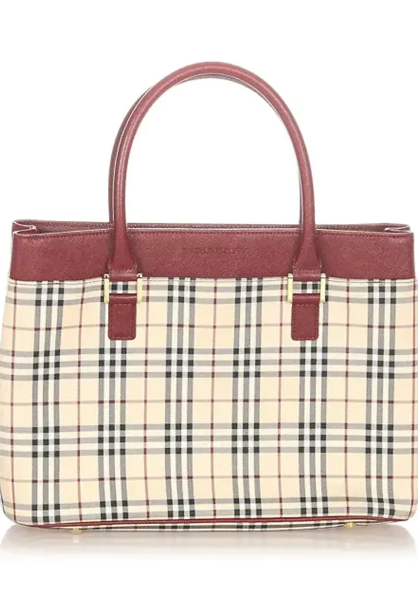Burberry House Check Canvas Handbag
