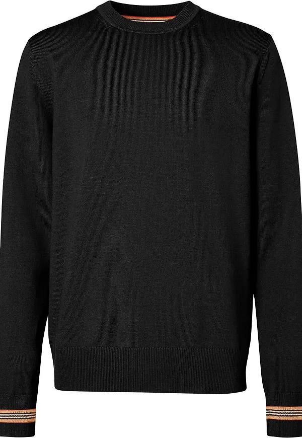 Burberry Icon randig finstickad tröja - Svart