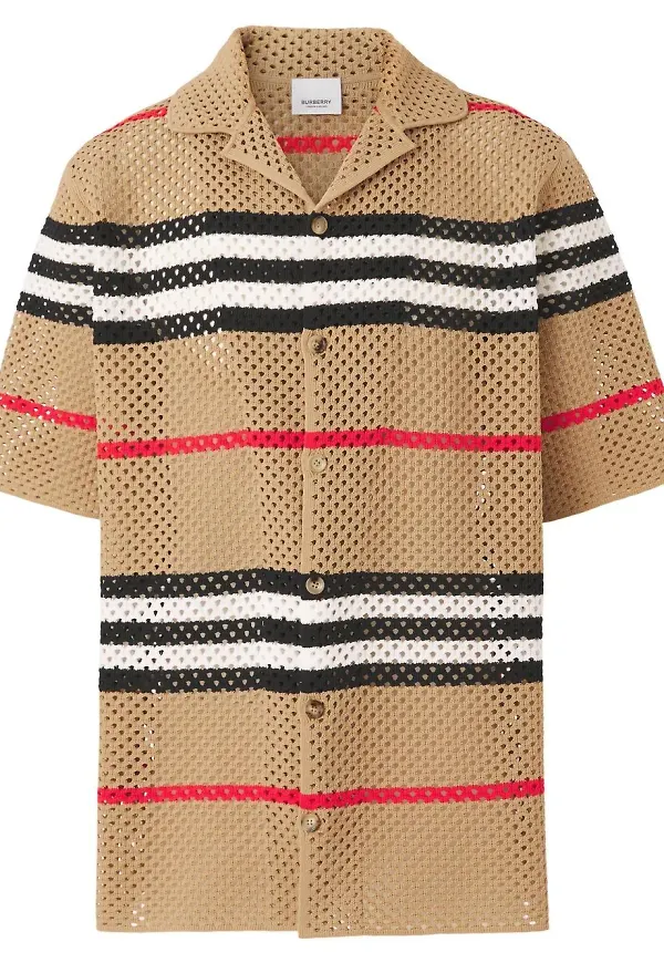 Burberry Icon stickad skjorta - Neutral