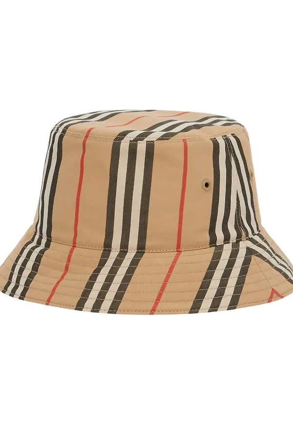 Burberry Icon Stripe fiskehatt - Neutral