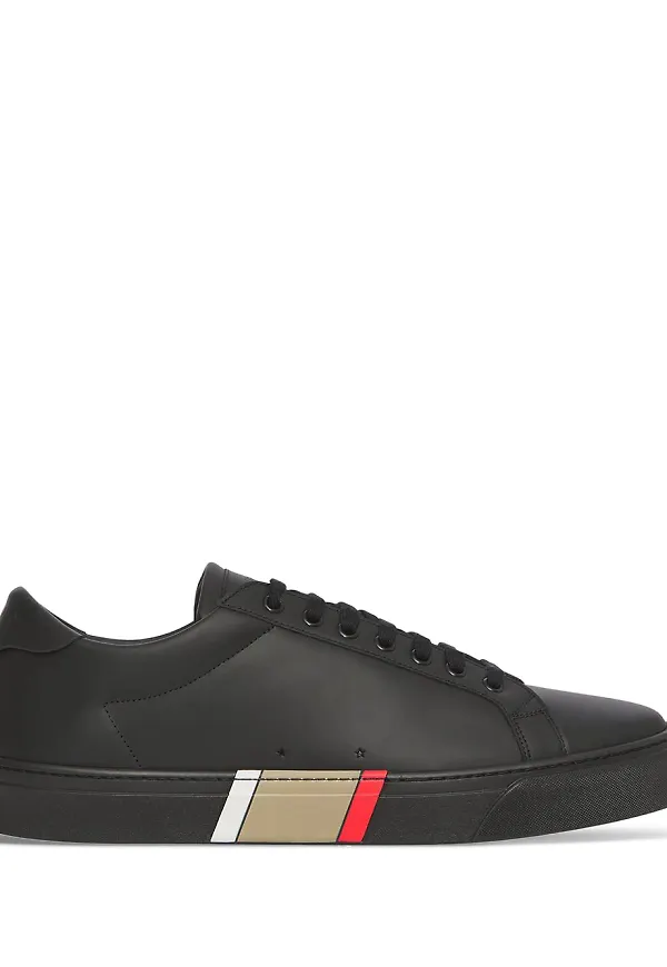 Burberry Icon Stripe låga sneakers - Svart