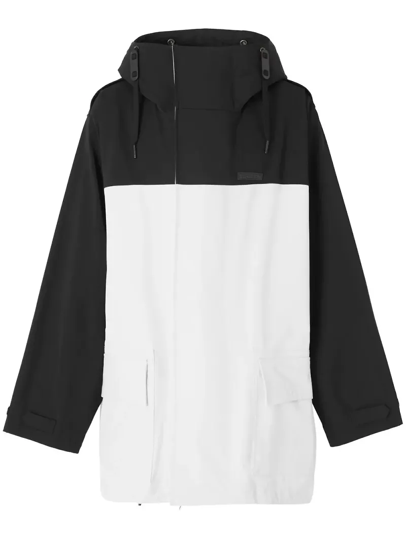 Burberry jacka i oversize-modell - Vit