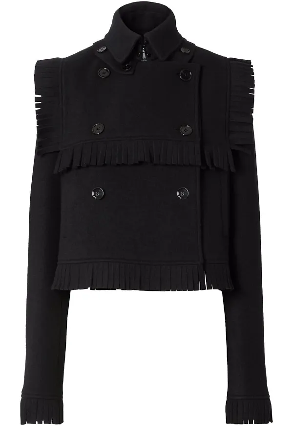 Burberry jacka med franskrage - Svart