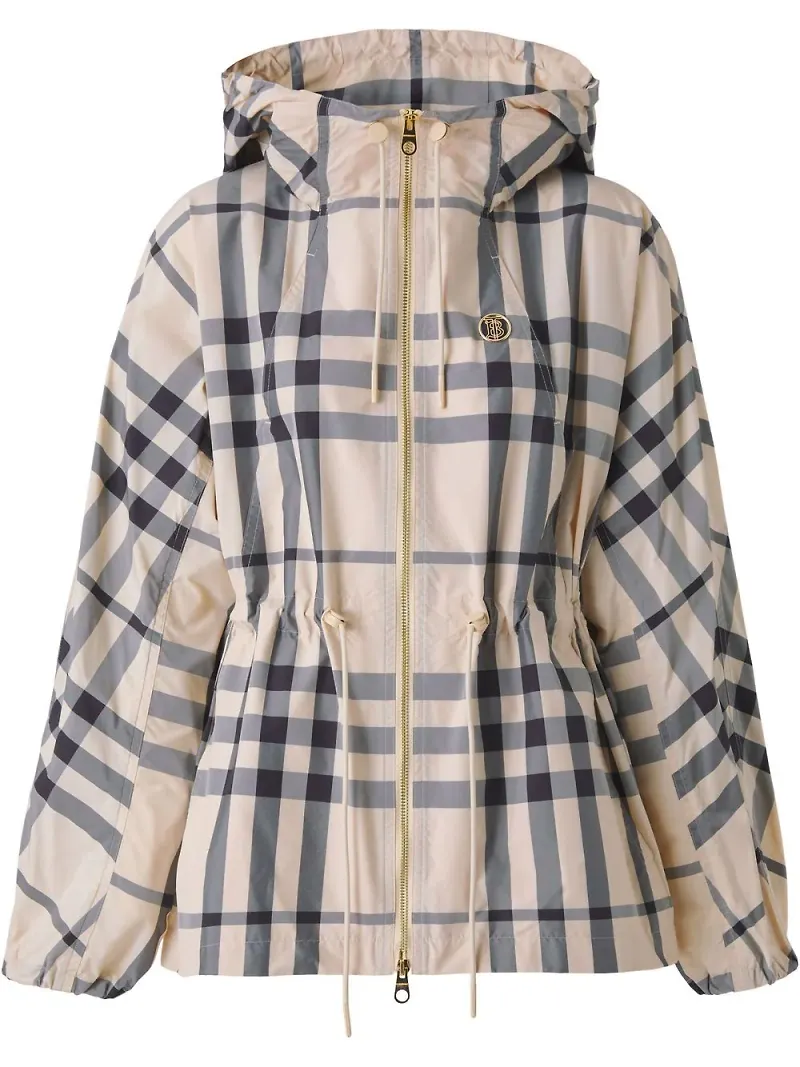 Burberry jacka med huva med monogram - Neutral