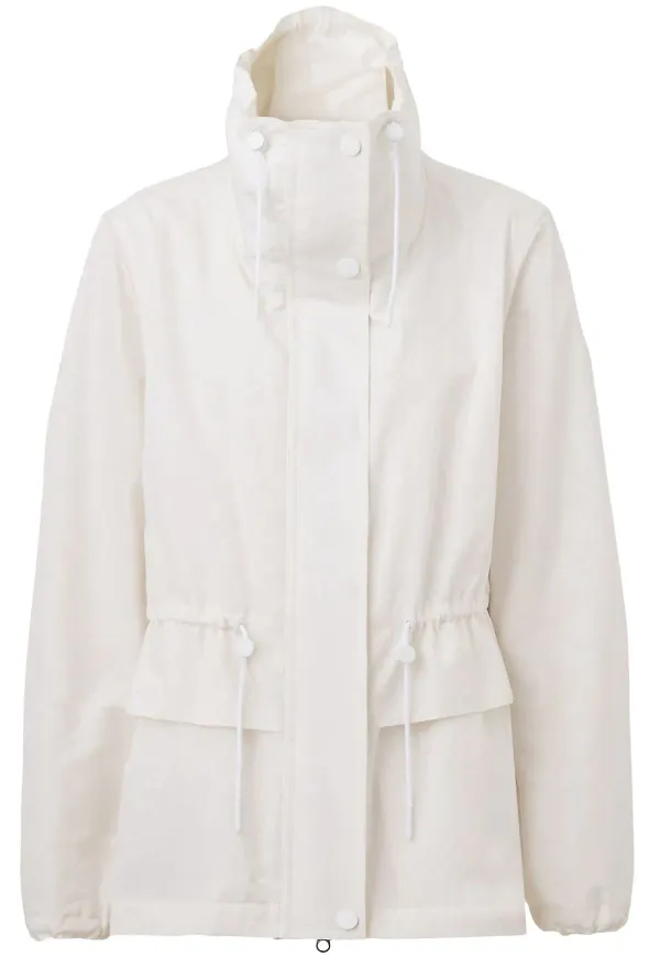 Burberry jacka med trattformad krage och monogram - Vit