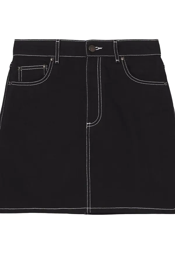 Burberry jeanskjol med kontrastsöm - Svart