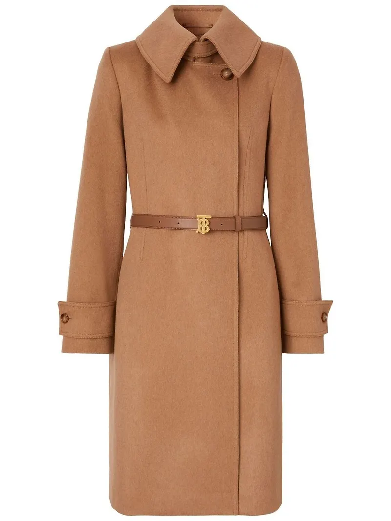 Burberry kappa med bälte med monogram - Brun
