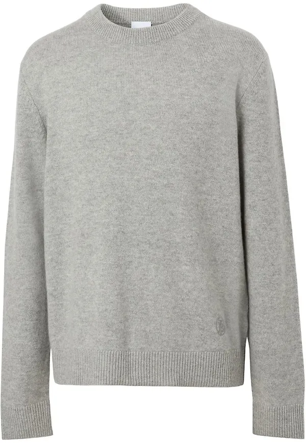 Burberry kashmirtröja med monogram - Grå