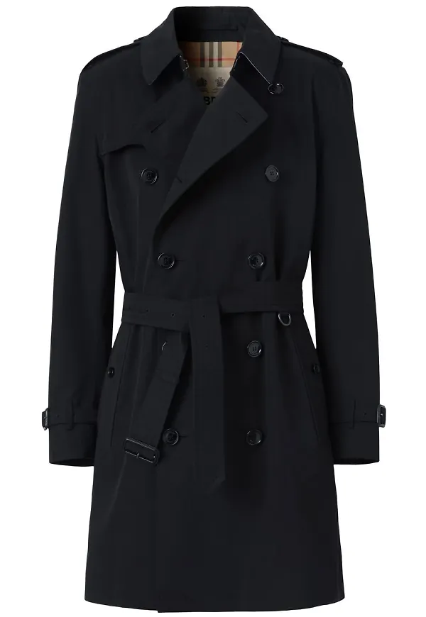 Burberry Kensington dubbelknäppt trenchcoat - Svart