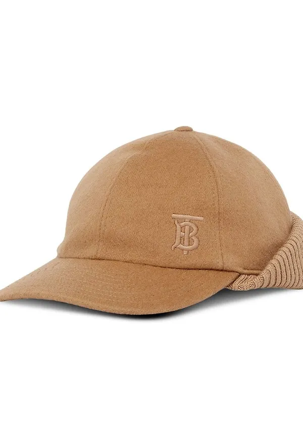 Burberry keps med broderat monogram - Brun