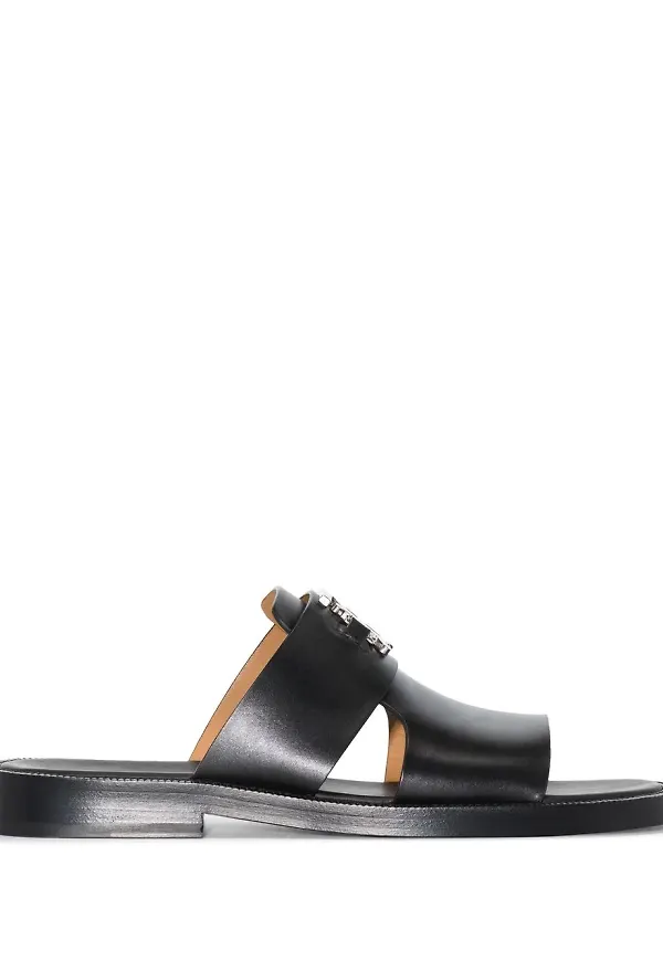 Burberry Kingsgate sandaler med monogram - Svart