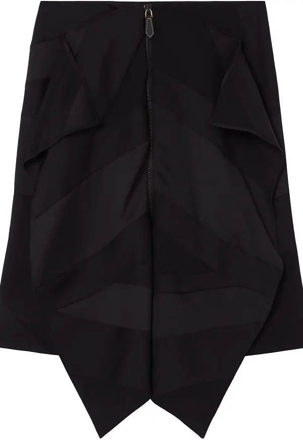 Burberry kjol med draperad flagga - Svart