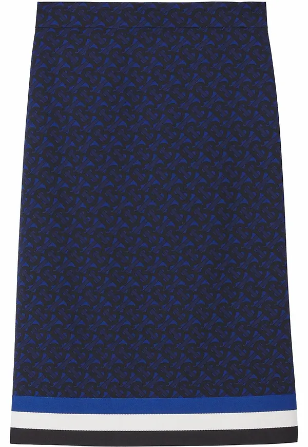 Burberry kjol med monogram - Blå